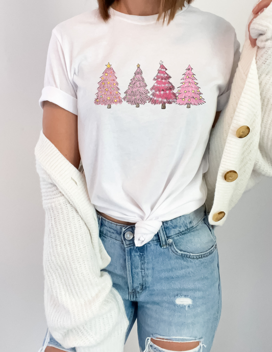 Pink Tree Graphic Tee - More Colors