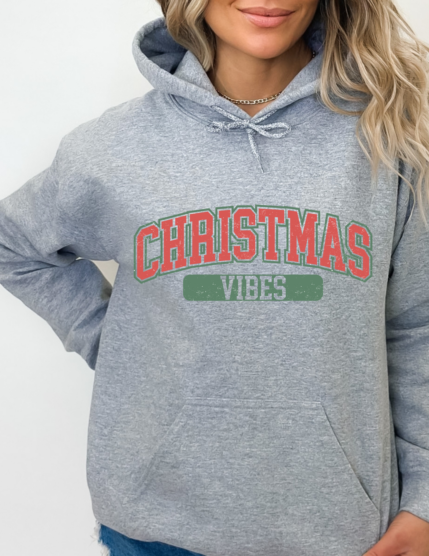 Christmas Vibes Hooded Sweatshirt - More Colors