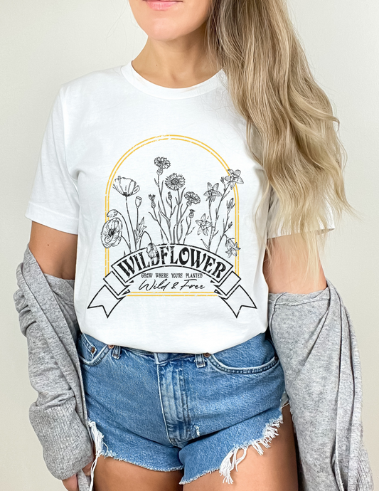 Vintage Wildflower Graphic Tee - More Colors