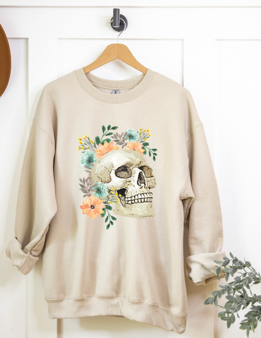 Floral Skull Sweatshirt