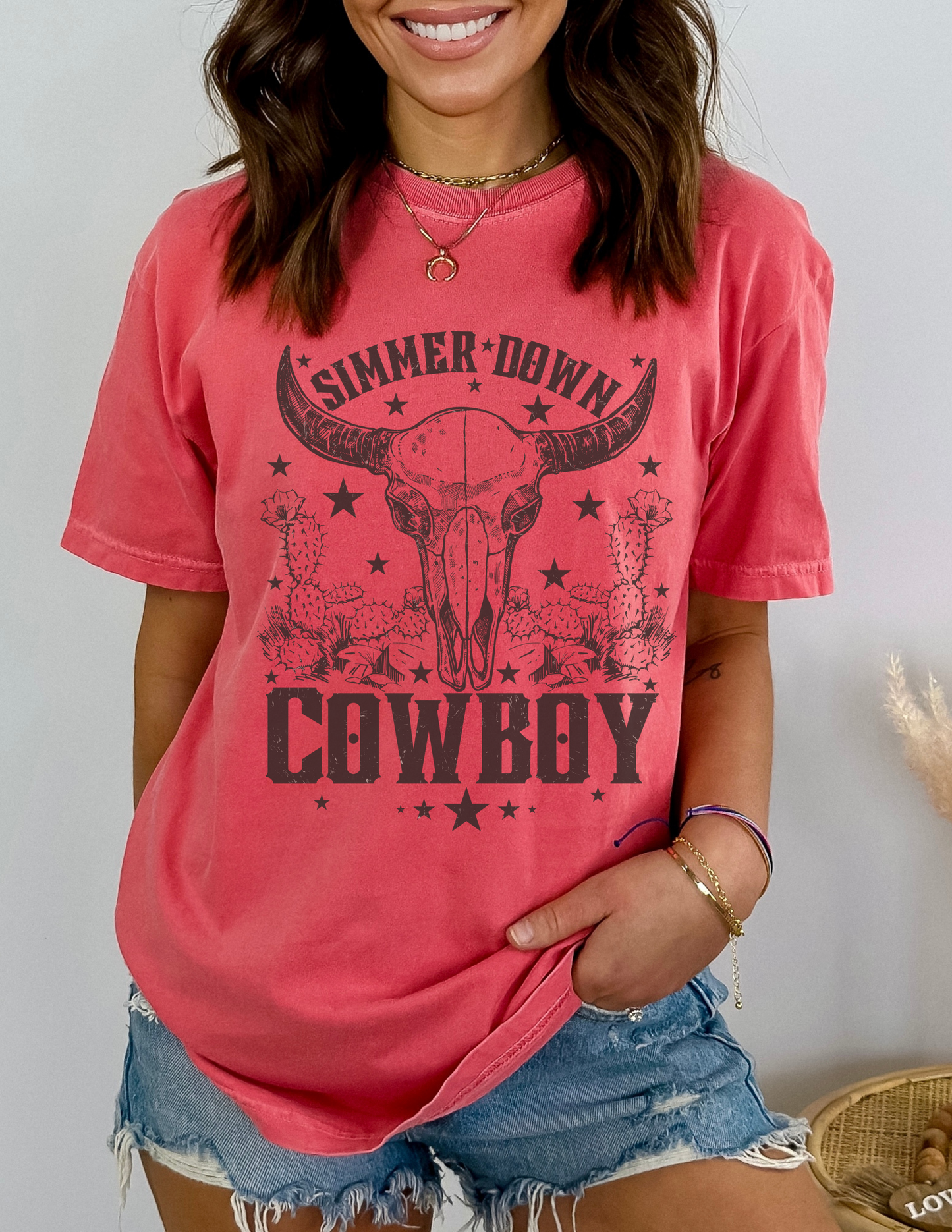 Simmer Down Cowboy Graphic Tee - More Colors