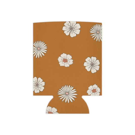 Neutral Floral Can Cooler
