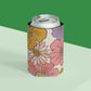 Groovy Floral Can Cooler